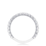 Round Bezel Droplet Wedding Band with Diamond