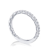 French Pavé Diamond Wedding Band