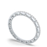 French Pavé Diamond Wedding Band