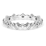 "Carré and Round Diamond Wedding Band, 4.00mm"