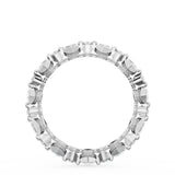 "Carré and Round Diamond Wedding Band, 4.00mm"