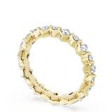 "Carré and Round Diamond Wedding Band, 4.00mm"