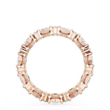 "Carré and Round Diamond Wedding Band, 4.00mm"