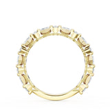 "Carré and Round Diamond Wedding Band, 4.00mm"