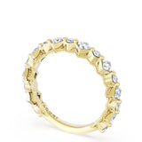 "Carré and Round Diamond Wedding Band, 4.00mm"