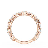 "Carré and Round Diamond Wedding Band, 4.00mm"