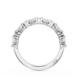 "Carré and Round Diamond Wedding Band, 4.00mm"