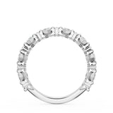 "Carré and Round Diamond Wedding Band, 3.70mm"