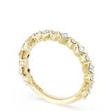 "Carré and Round Diamond Wedding Band, 3.70mm"