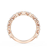 "Carré and Round Diamond Wedding Band, 3.70mm"