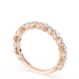 "Carré and Round Diamond Wedding Band, 3.70mm"