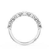 "Carré and Round Diamond Wedding Band, 3.70mm"