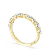 "Marquise and Round Diamond Wedding Band, 2.80mm"
