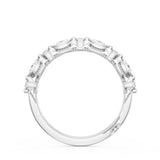 "Marquise and Round Diamond Wedding Band, 2.80mm"