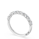 "Marquise and Round Diamond Wedding Band, 2.20mm"