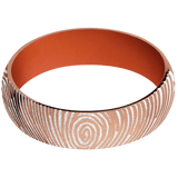 14K Rose Gold + Sand Finish + Hunter Orange