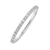 14K White Gold band with 21 Round Lab Grown Diamond having TCW-.32