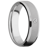 14K White Gold + Sand , Polish Finish