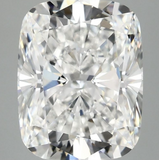 14KT Yellow Gold Baguette Hidden Halo Ring Size 6, Lab Diamond Cushion 5.09ct E VS1 IGI Certified