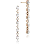 Mixed Diamond Drop Earrings