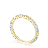 "Pavé Diamond Wedding Band, 2.4mm"