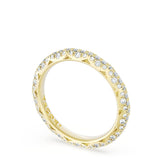 "Pavé Diamond Wedding Band, 2.4mm"