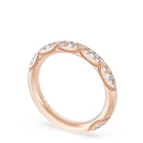 "French Pavé Diamond Wedding Band, 3mm"