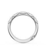 "French Pavé Diamond Wedding Band, 3mm"