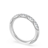 "French Pavé Diamond Wedding Band, 3mm"