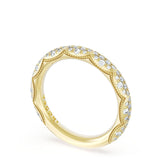 "French Pavé Diamond Wedding Band, 3mm"