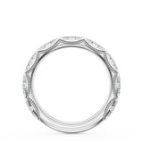 "French Pavé Diamond Wedding Band, 3mm"