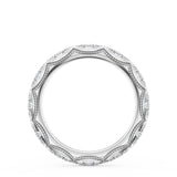 "French Pavé Diamond Wedding Band, 3mm"