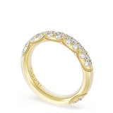 "French Pavé Diamond Wedding Band, 4mm"