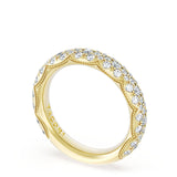 "French Pavé Diamond Wedding Band, 4mm"