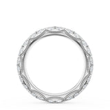 "French Pavé Diamond Wedding Band, 4mm"
