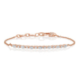 Marquise and Round Diamond Bracelet in 18kt Rose Gold