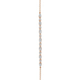 Marquise and Round Diamond Bracelet in 18kt Rose Gold