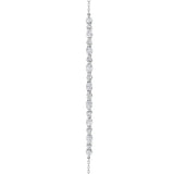 Marquise and Round Diamond Bracelet in 18kt White Gold