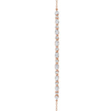 Marquise and Round Diamond Bracelet in 18kt Rose Gold