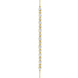 Marquise and Round Diamond Bracelet in 18kt Yellow Gold