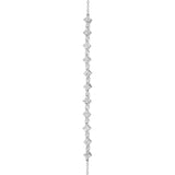 Carré and Round Diamond Bracelet in 18kt White Gold