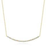 Marquise and Round Diamond Necklace in 18kt Yellow Gold