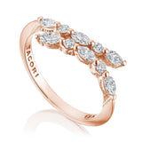 Marquise and Round Diamond Ring in 18kt Rose Gold