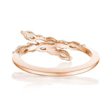 Marquise and Round Diamond Ring in 18kt Rose Gold