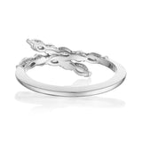 Marquise and Round Diamond Ring in 18kt White Gold