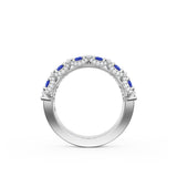 Marquise and Pear Blue Sapphire Mosaic Band