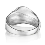 Double Petal Diamond Pavé Ring in 18kt White Gold