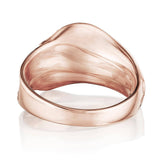 Double Petal Diamond Pavé Ring in 18kt Rose Gold