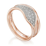 Petal Diamond Pavé Ring in 18kt Rose Gold