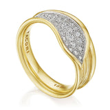 Petal Diamond Pavé Ring in 18kt Yellow Gold